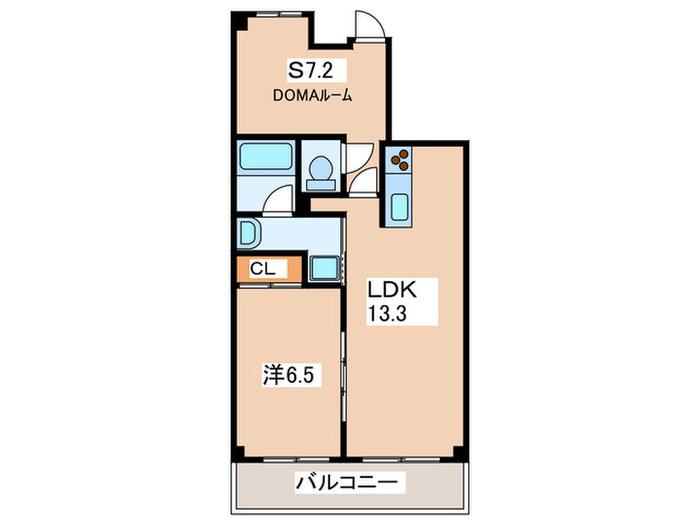 インシーズン向ヶ丘(1SLDK/1階)の間取り写真