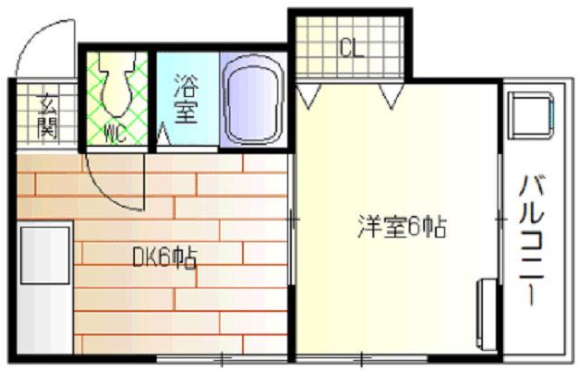 TMハイツ(1DK/1階)の間取り写真