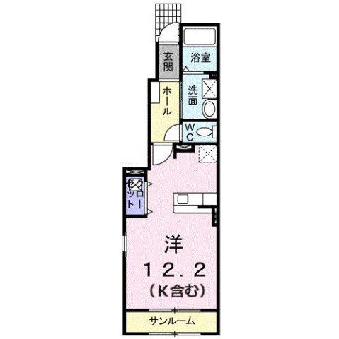 サイモンEIGHT(ワンルーム/1階)の間取り写真