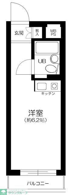 ライオンズマンション椎名町(ワンルーム/4階)の間取り写真