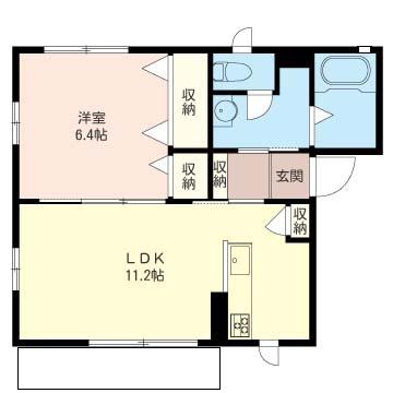 メゾンアイリスB102(1LDK/1階)の間取り写真