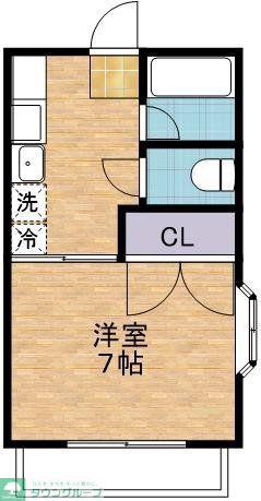 コーポサンライズ(1K/2階)の間取り写真