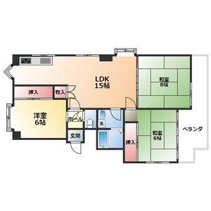シーズンコート杁ケ池 B棟(3LDK/4階)の間取り写真