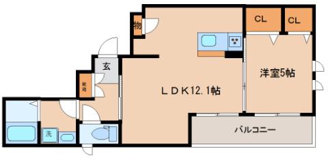 SHA-MAISON K (1LDK/3階)の間取り写真