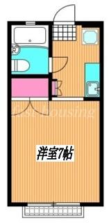 Mハウス(1K/2階)の間取り写真