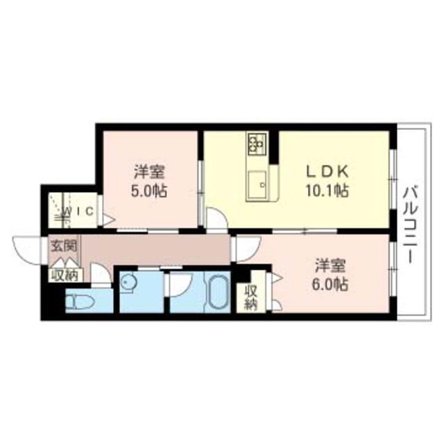 オルテンシア相模台(2LDK/3階)の間取り写真