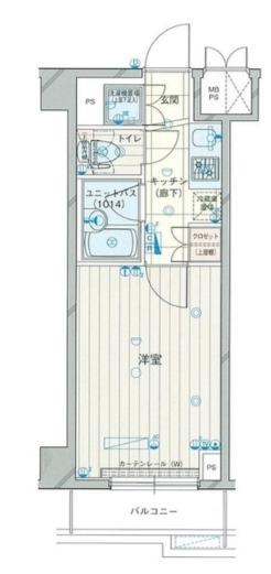 ルーブル大森八番館(1K/3階)の間取り写真