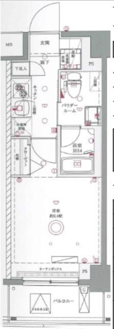 AZEST西川口III(1K/9階)の間取り写真