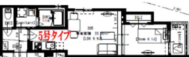 ラウレアコート総持寺II(1LDK/1階)の間取り写真