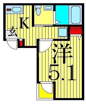 グランカーサ立石(1K/3階)の間取り写真