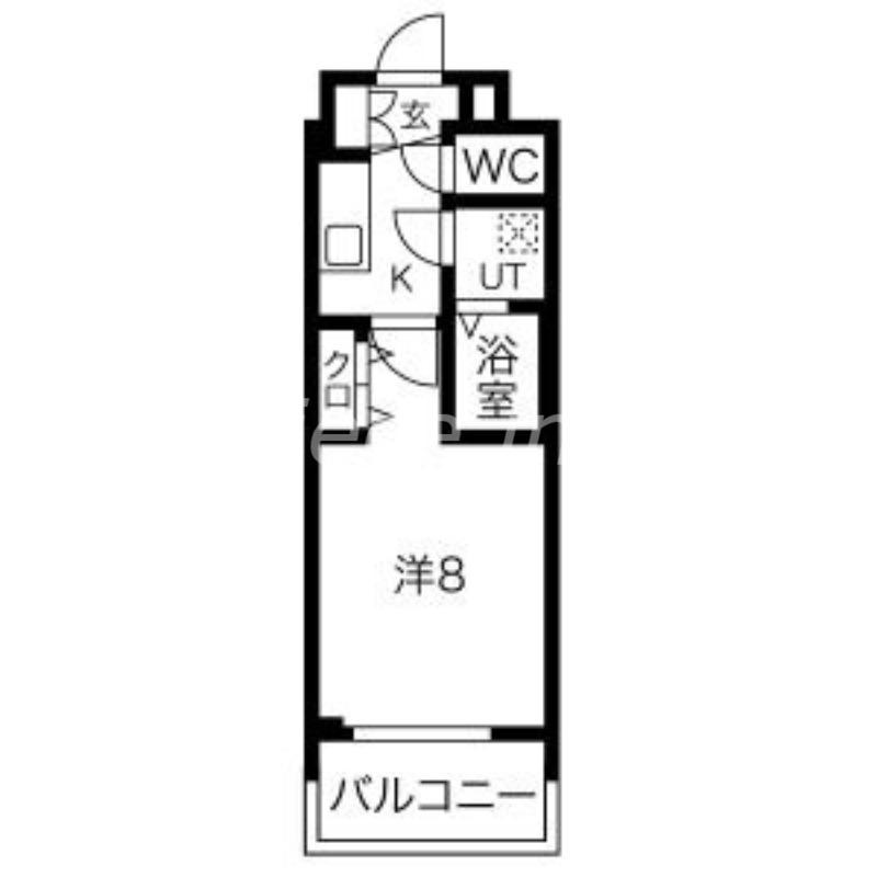 レジュールアッシュ都島(1K/8階)の間取り写真