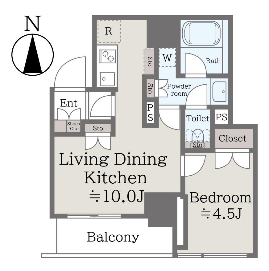 BA APARTMENT(1LDK/8階)の間取り写真