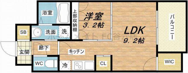 SERENITE福島SCELTO(1LDK/7階)の間取り写真