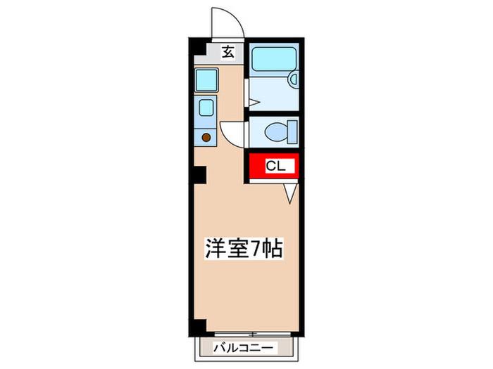 LA CHAMBLE(ワンルーム/1階)の間取り写真