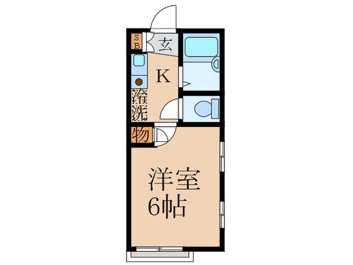 SE-K-RYU(1K/1階)の間取り写真