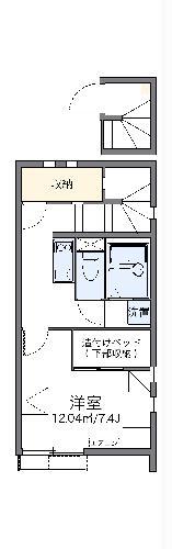 レオネクストミツハウス テトラ(1K/2階)の間取り写真
