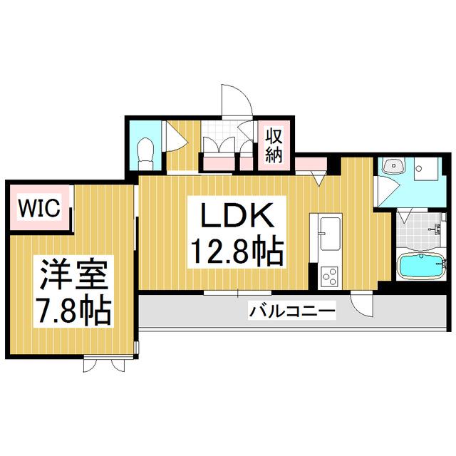 ベレオ・アクシア(1LDK/3階)の間取り写真