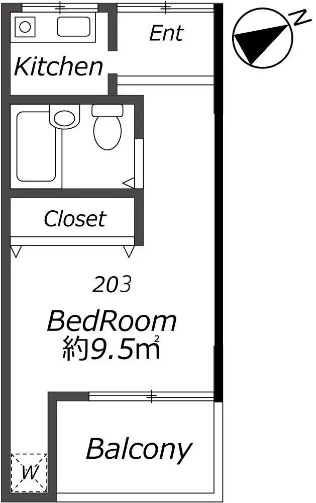 クレスト下新庄駅前(ワンルーム/2階)の間取り写真