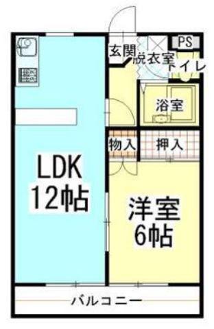 日昇コーポラス I(1LDK/2階)の間取り写真