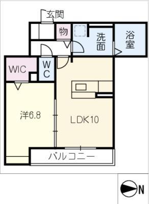 ＪＲ中央本線 勝川駅(ＪＲ) 徒歩18分 3階建 築3年(1LDK/2階)の間取り写真