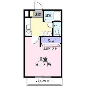 オレンジ弐番館(1K/1階)の間取り写真