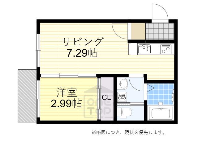 プリヴェ江坂(1LDK/2階)の間取り写真