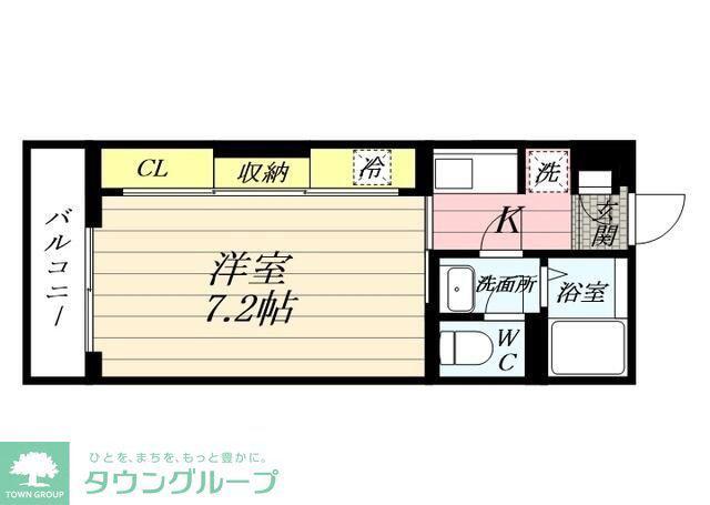 リブリ・東林間(1K/1階)の間取り写真