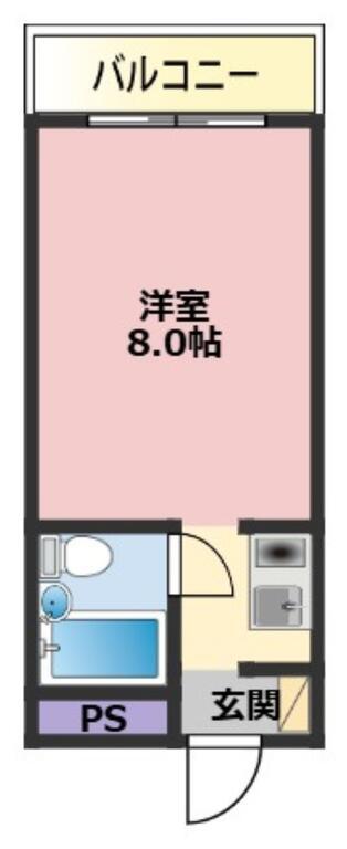 さんようレジデンス(ワンルーム/7階)の間取り写真
