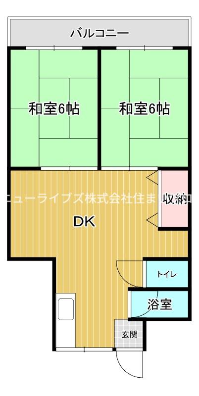 宮前ハイム(2DK/1階)の間取り写真