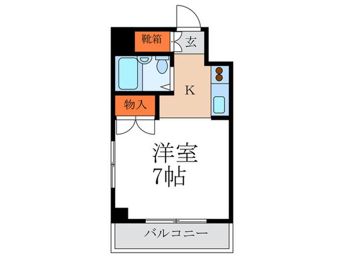NATTY鴨川(1K/3階)の間取り写真