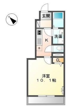 ＪＲ土讃線 善通寺駅 徒歩30分 2階建 築9年(1K/1階)の間取り写真