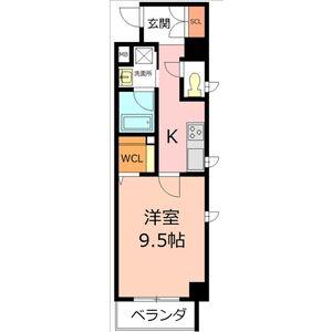 アーバンライフ名駅ウエスト(1K/2階)の間取り写真