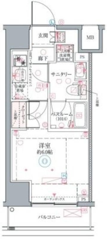 クレヴィスタ横浜関内II(1K/3階)の間取り写真