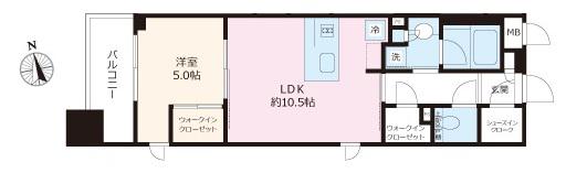 アトラスリベルタ文京湯島(1LDK/3階)の間取り写真