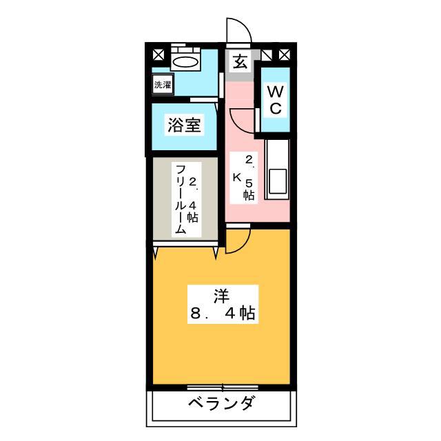 APARTMENT NAKAYA(1SK/2階)の間取り写真