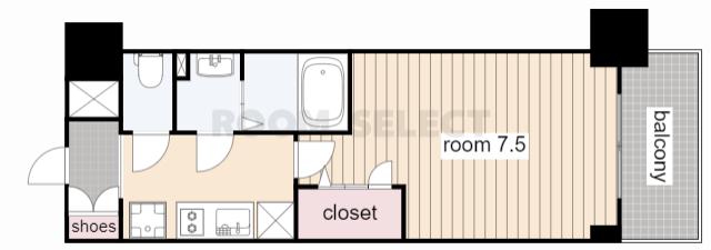 プレサンスTHE久屋大通レジェンド(1K/12階)の間取り写真