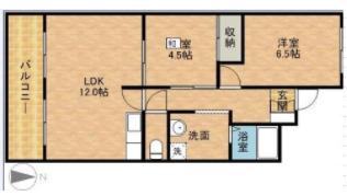 リアライズ山下町(2LDK/7階)の間取り写真