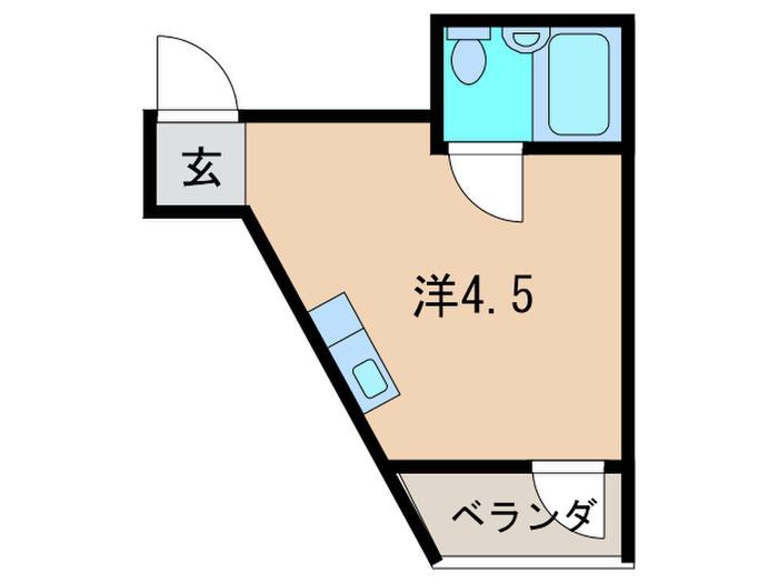 セラヴィ平野上町(ワンルーム/4階)の間取り写真