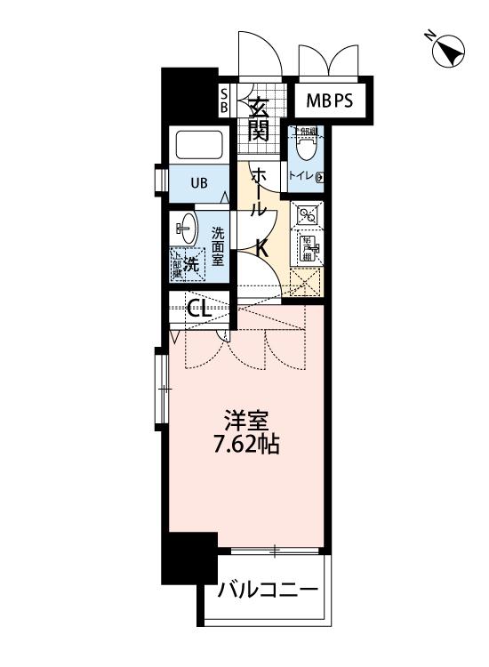 レスプリ メゾンデリス(1K/10階)の間取り写真