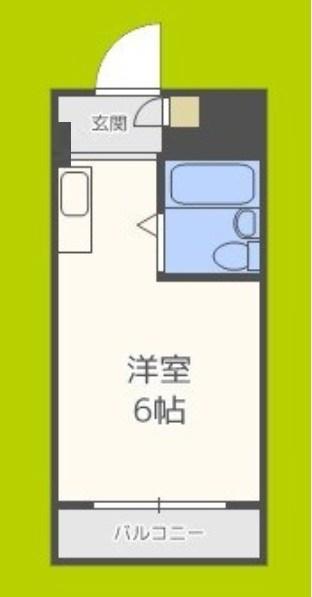 ハイマンマンション(ワンルーム/4階)の間取り写真