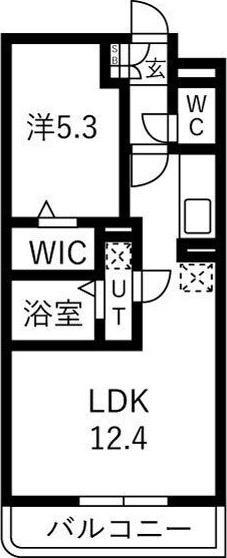 ウエスト RESIDENCEウエストレジデンス(1LDK/3階)の間取り写真