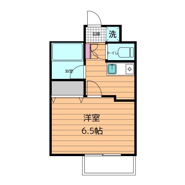 アークシティアレックス(1K/5階)の間取り写真