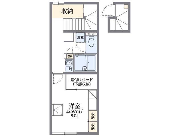 レオパレスエスペーロ(1K/2階)の間取り写真