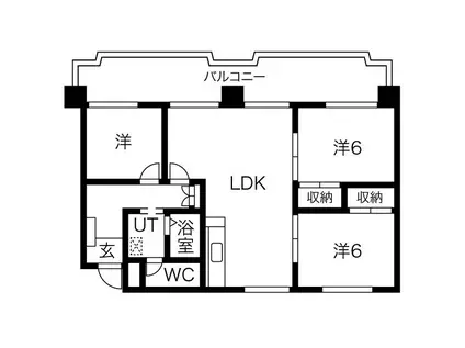 ナビオ姫路(3LDK/5階)の間取り写真