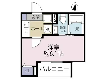 SOLEIL亀有(1K/3階)の間取り写真