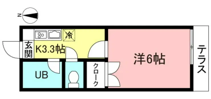 ハイツキーモーII 1階階 間取り