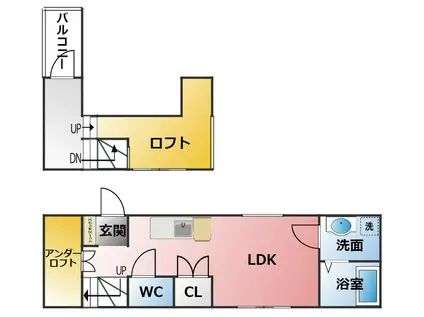 LIBRE名古屋(1LDK/2階)の間取り写真
