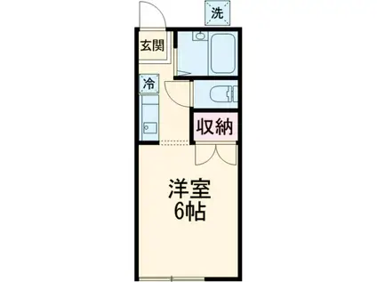 吉野ハイツB(1K/1階)の間取り写真