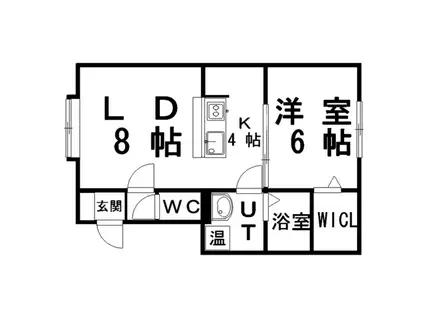 ＪＲ根室本線 釧路駅 バス乗車時間：14分 最寄りバス停で下車 徒歩2分 2階建 築11年(1LDK/1階)の間取り写真