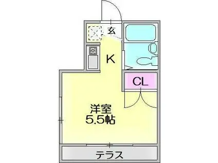 ビラYOKOHAMA(ワンルーム/1階)の間取り写真